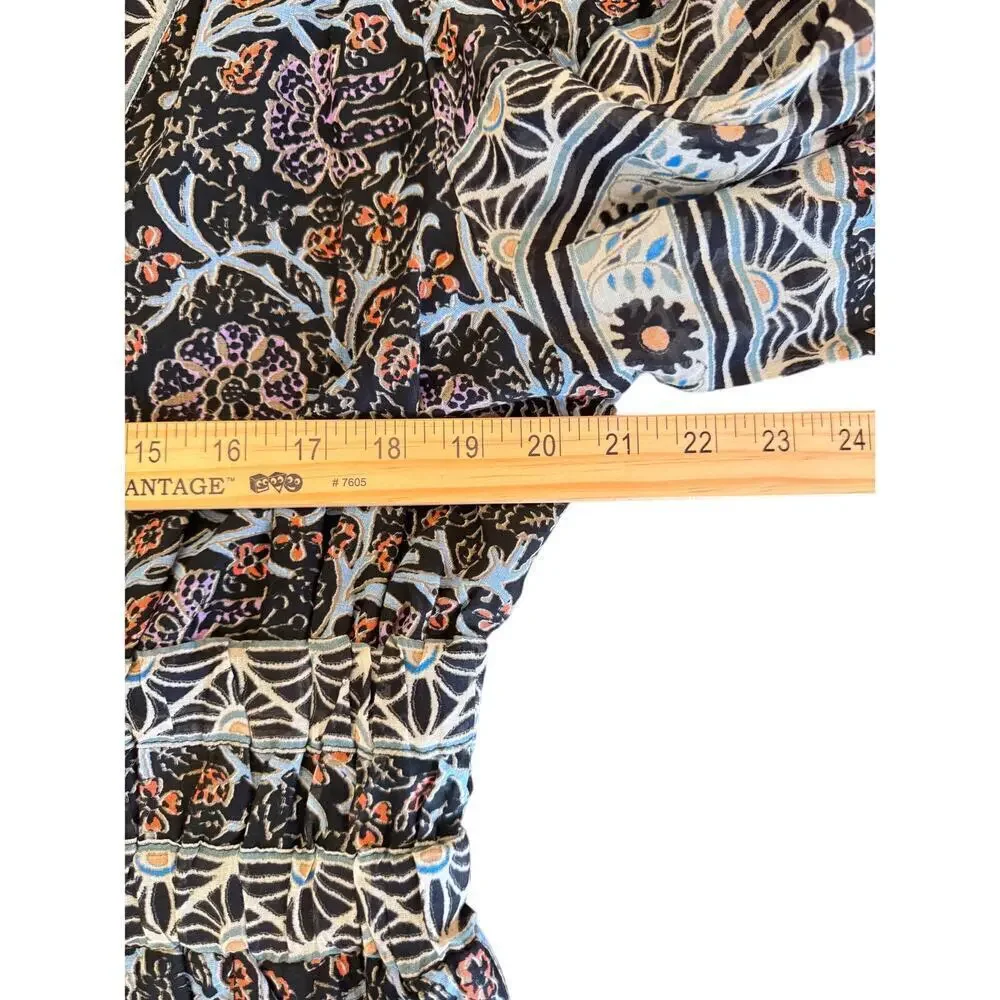 Sea New York Boho Floral Dress Size XL - Designer Mixed Print Cotton Dress - Picture 11 of 14